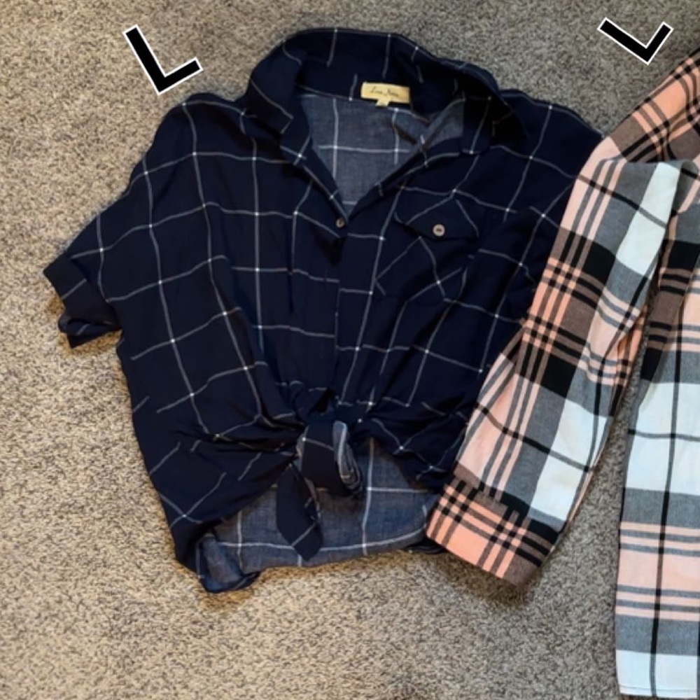 A crop tied flannel